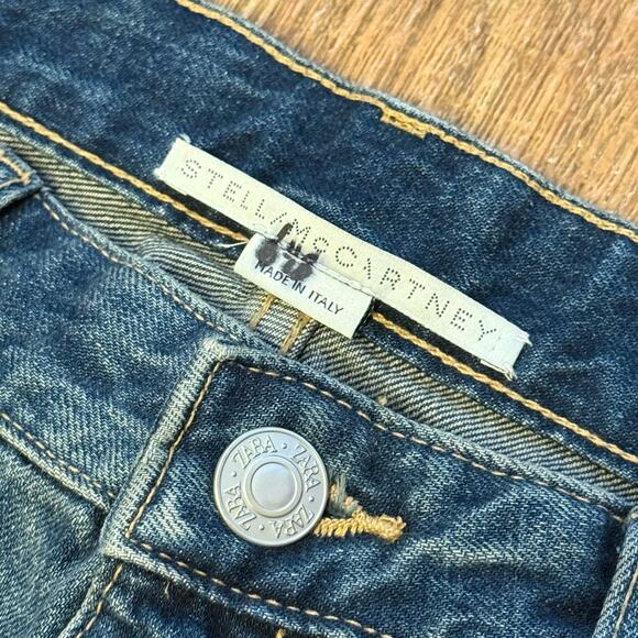 Stella McCartney Crystal Embellished Medium Wash Denim Jeans Size 30 - Picture 11 of 16